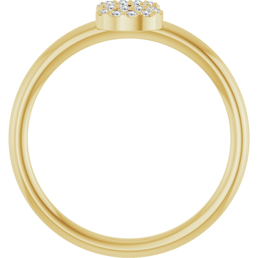 14K Yellow Gold .05 CTW Natural Diamond Initial S Ring