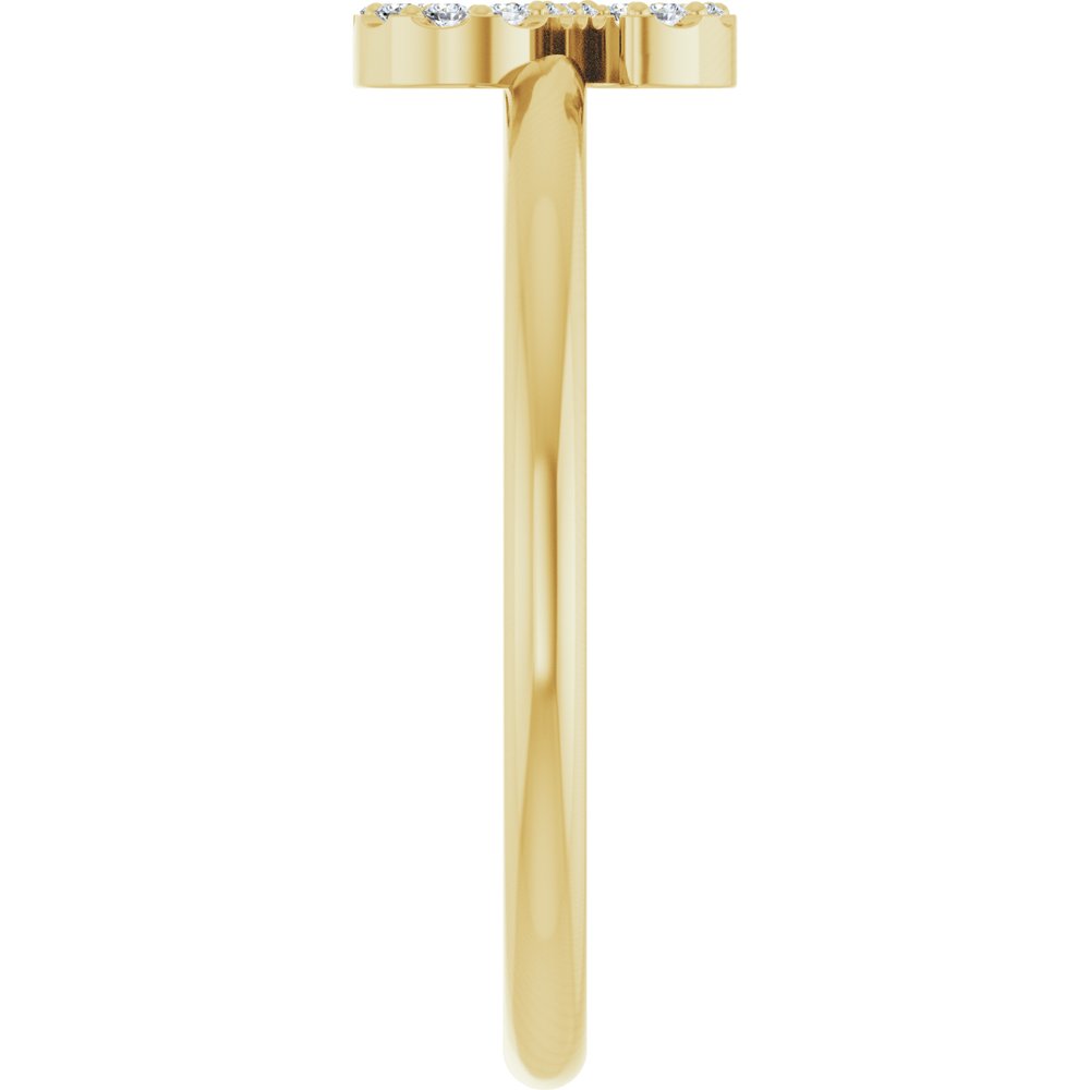 14K Yellow Gold .05 CTW Natural Diamond Initial S Ring