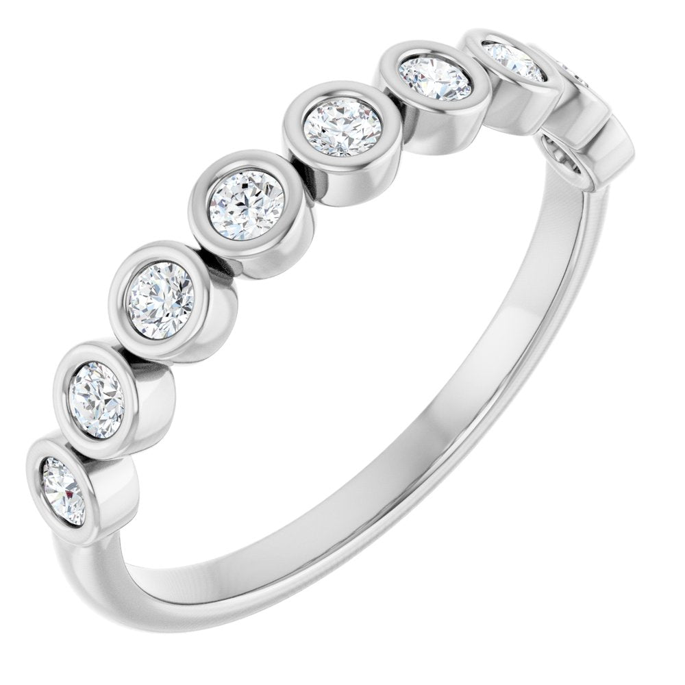 14K White Gold 1/4 CTW Natural Diamond Anniversary Band