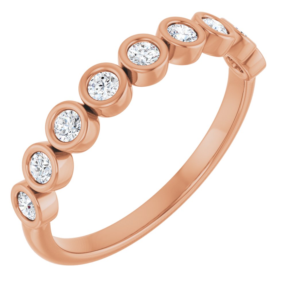 14K Rose Gold 1/4 CTW Natural Diamond Anniversary Band