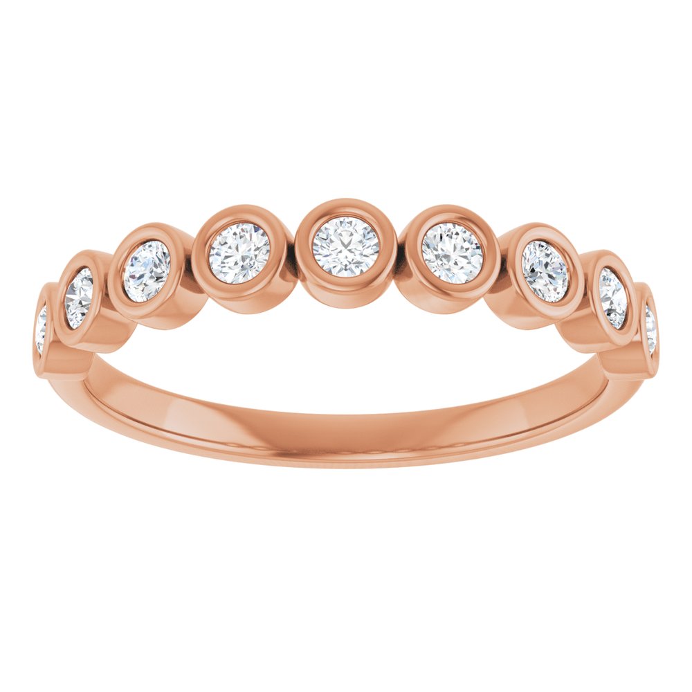 14K Rose Gold 1/4 CTW Natural Diamond Anniversary Band