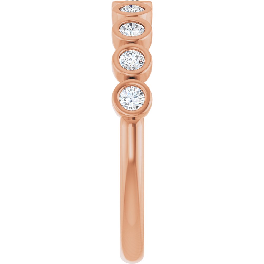 14K Rose Gold 1/4 CTW Natural Diamond Anniversary Band