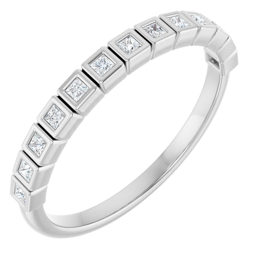 14K White Gold 1/6 CTW Natural Diamond Anniversary Band