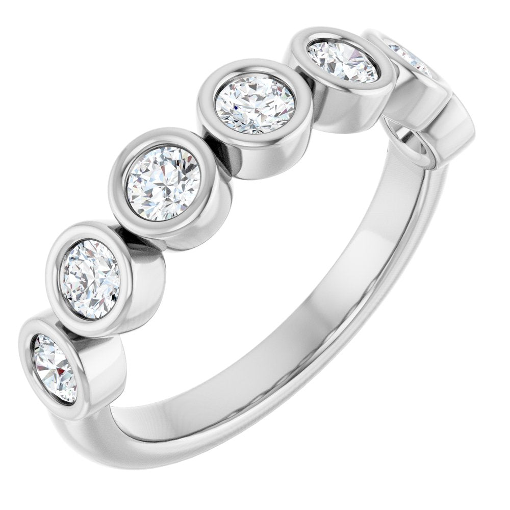 Platinum 5/8 CTW Natural Diamond Anniversary Band