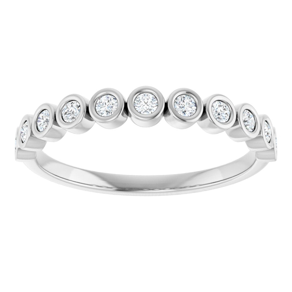 14K White 1/5 CTW Natural Diamond Anniversary Band