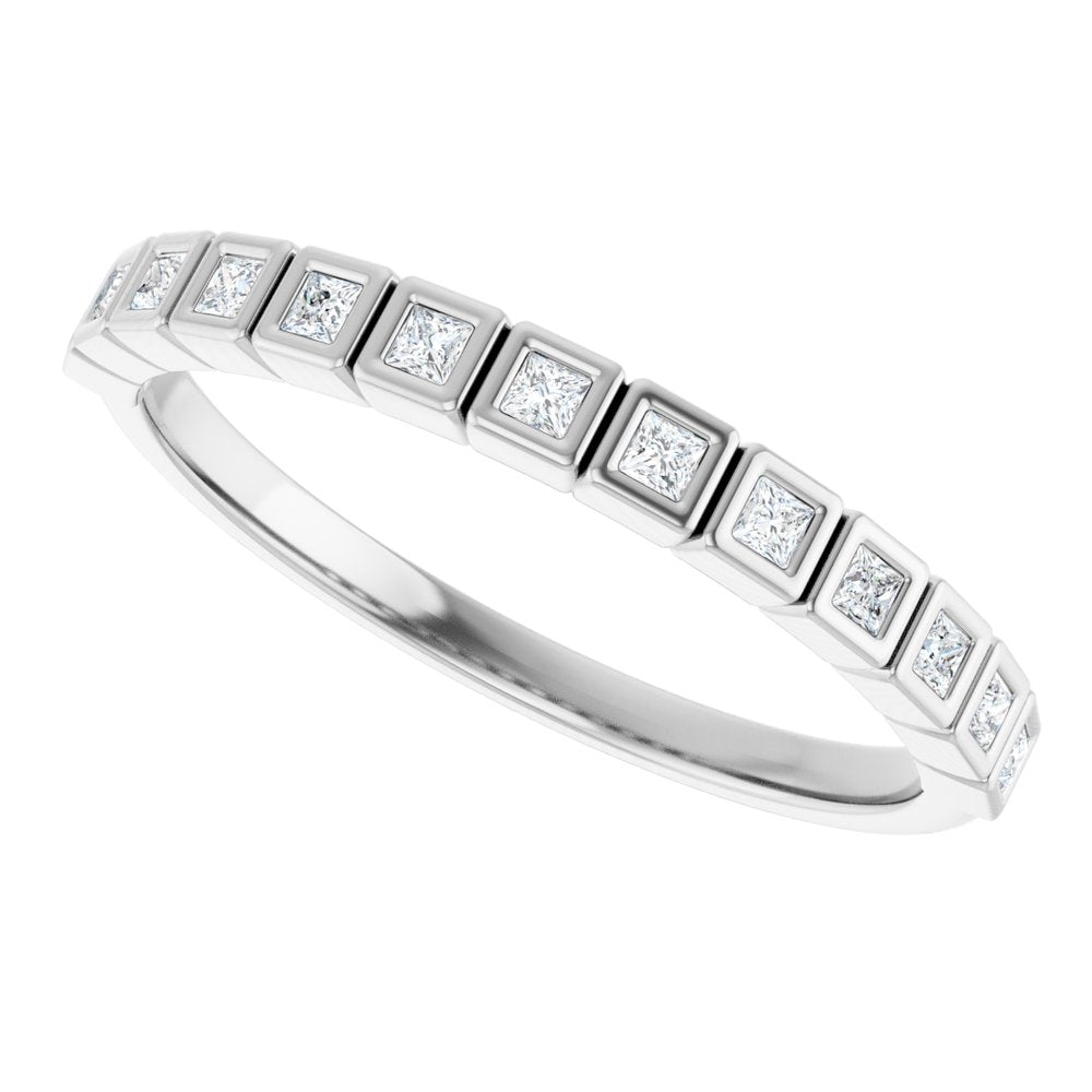 14K White Gold 1/6 CTW Natural Diamond Anniversary Band
