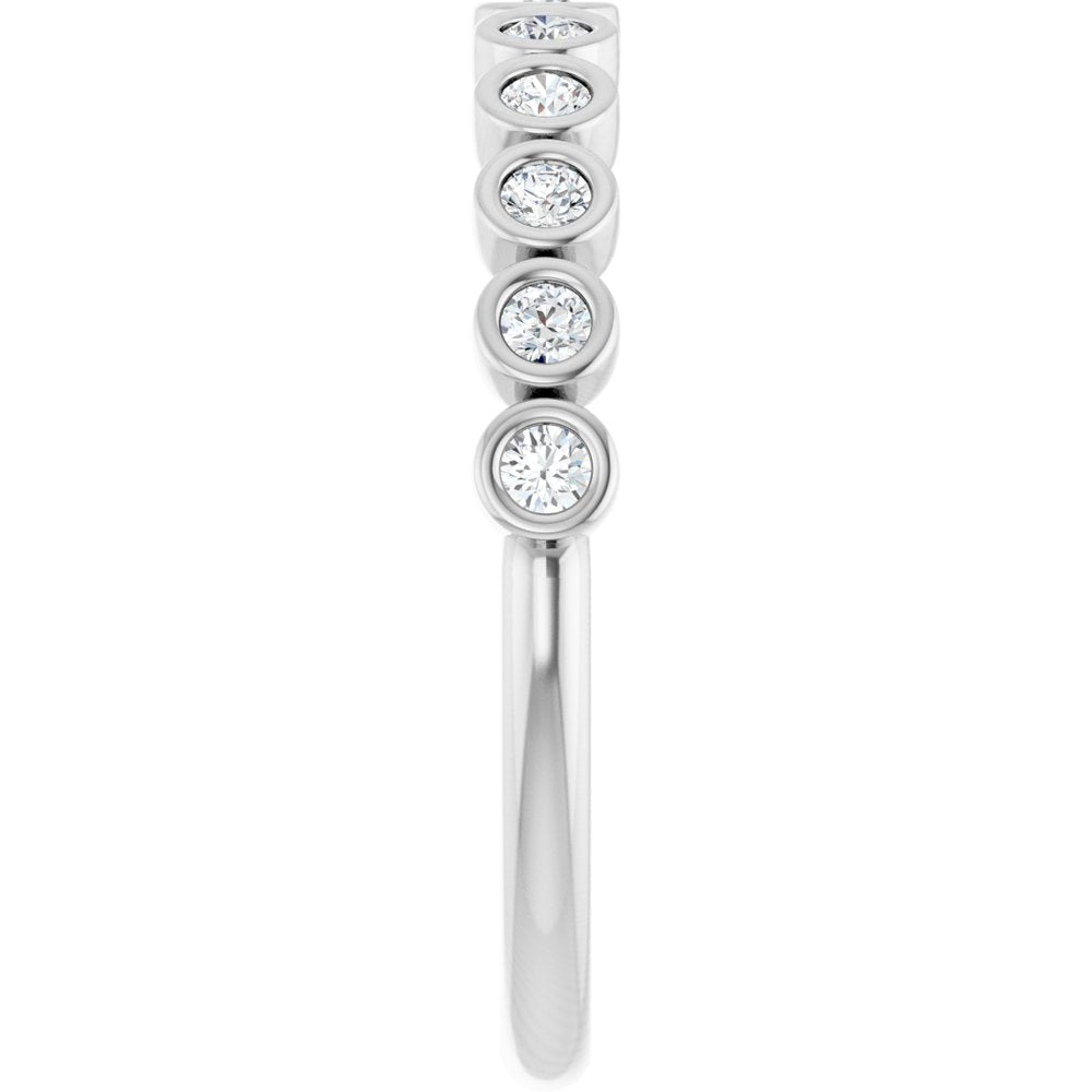 14K White 1/5 CTW Natural Diamond Anniversary Band