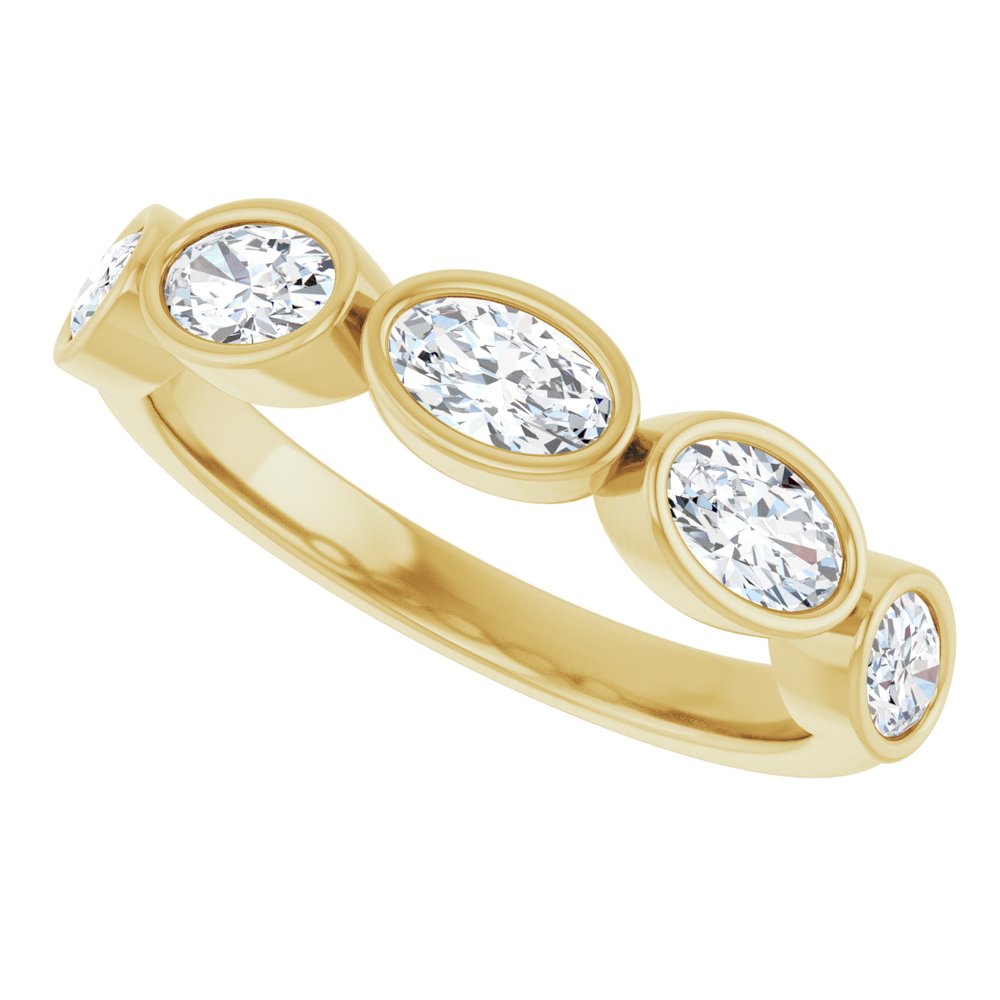14K Yellow Gold 9/10 CTW Lab-Grown Diamond Anniversary Band