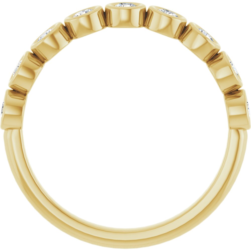 14K Yellow Gold 1/3 CTW Lab-Grown Diamond Anniversary Band