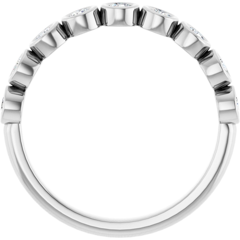 Platinum 1/2 CTW Natural Diamond Anniversary Band