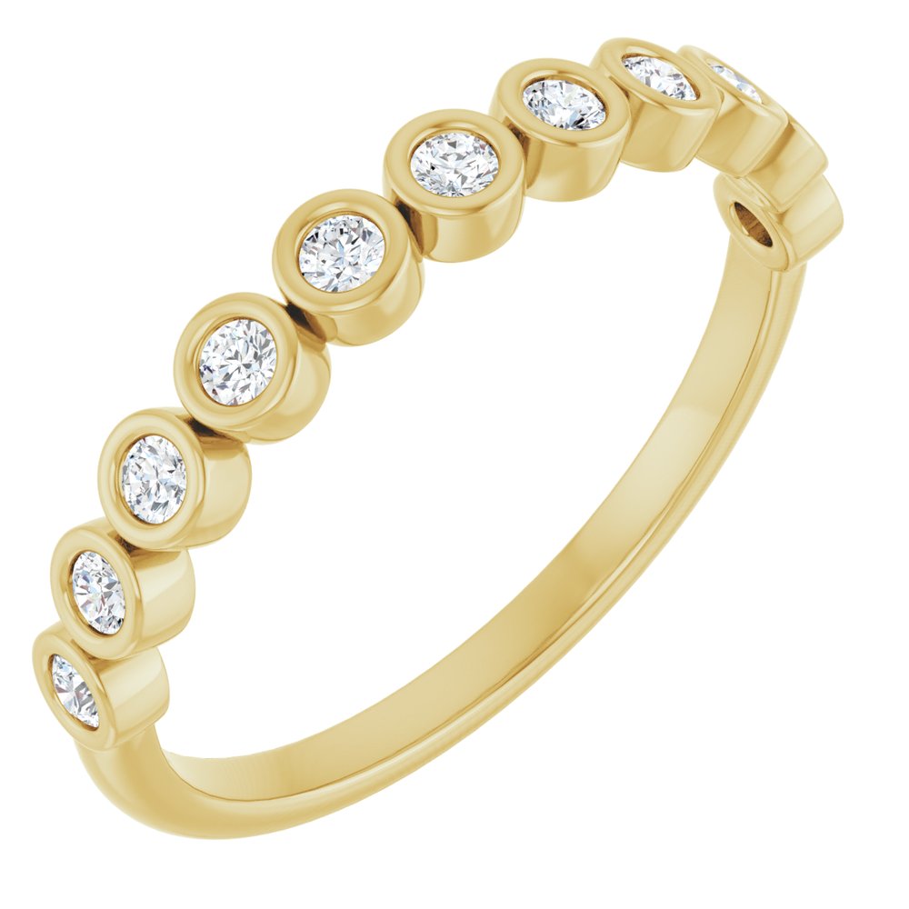 14K Yellow Gold 1/5 CTW Lab-Grown Diamond Anniversary Band