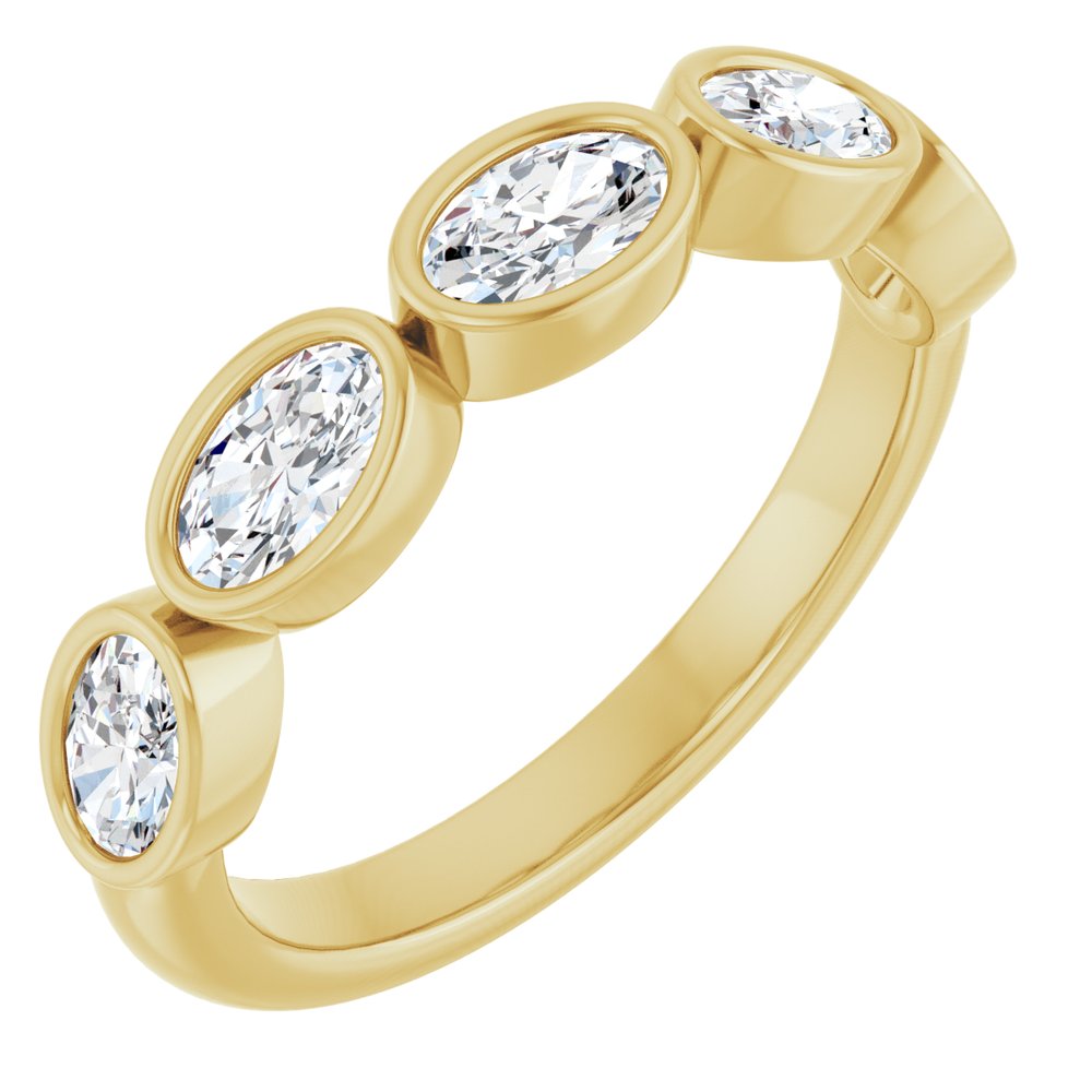 14K Yellow Gold 9/10 CTW Lab-Grown Diamond Anniversary Band