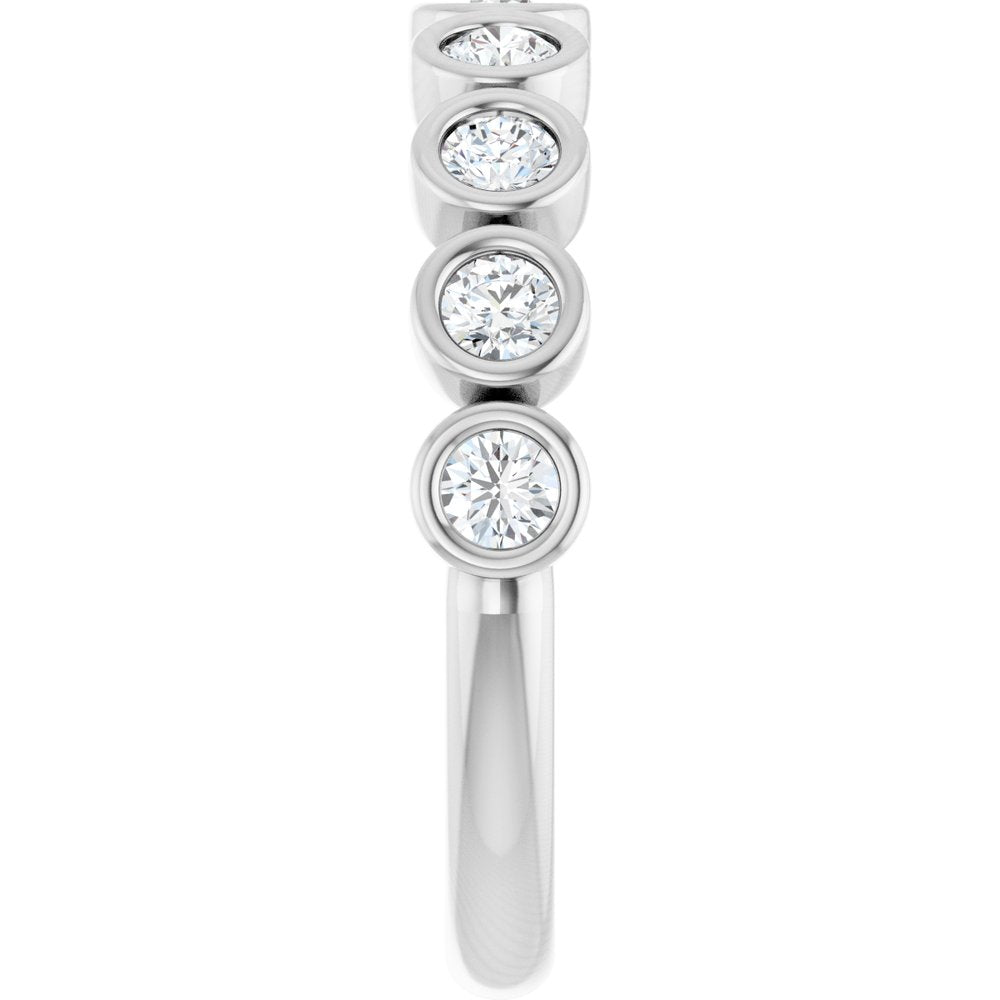 14K White Gold 1/2 CTW Natural Diamond Anniversary Band