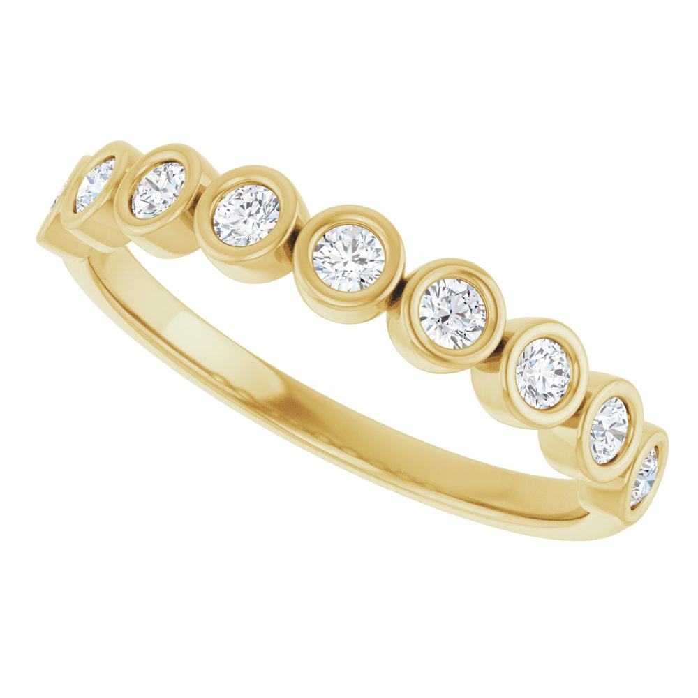 14K Yellow Gold 1/4 CTW Natural Diamond Anniversary Band
