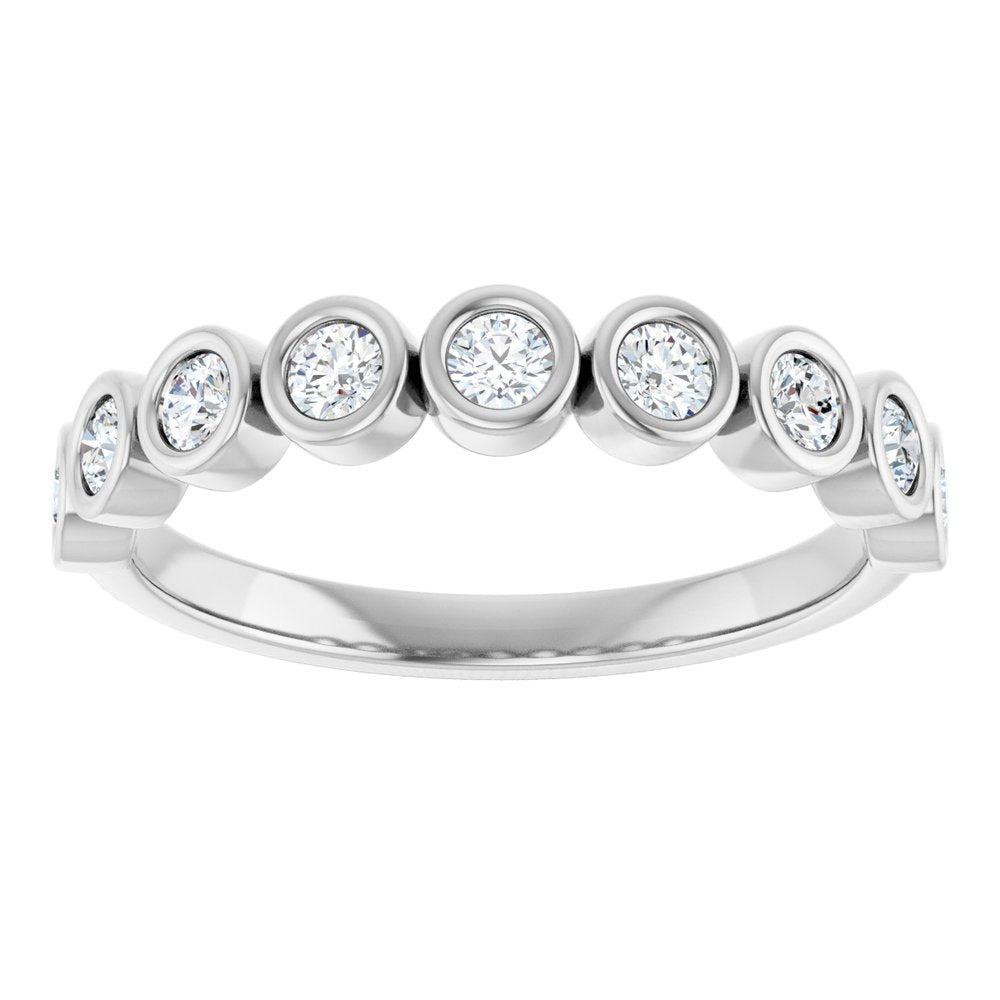 Platinum 1/2 CTW Natural Diamond Anniversary Band