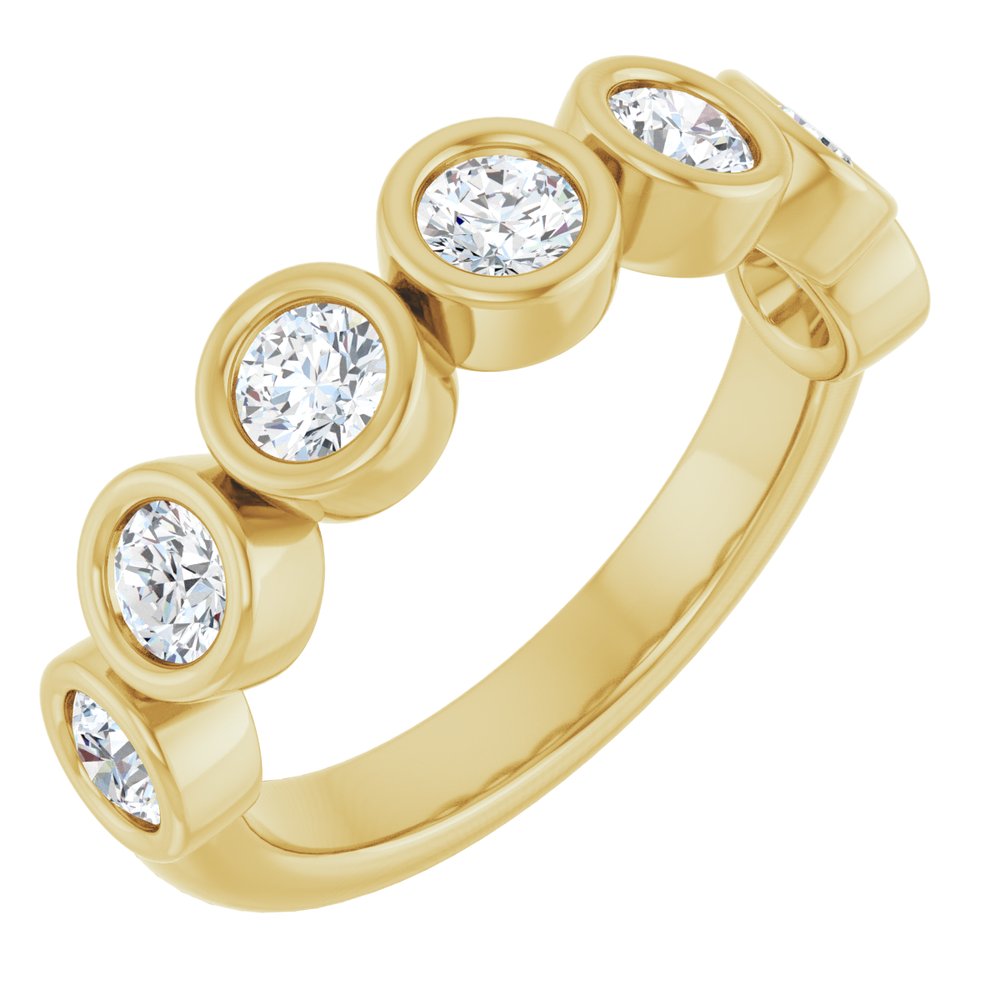 14K Yellow Gold 1 CTW Lab-Grown Diamond Anniversary Band