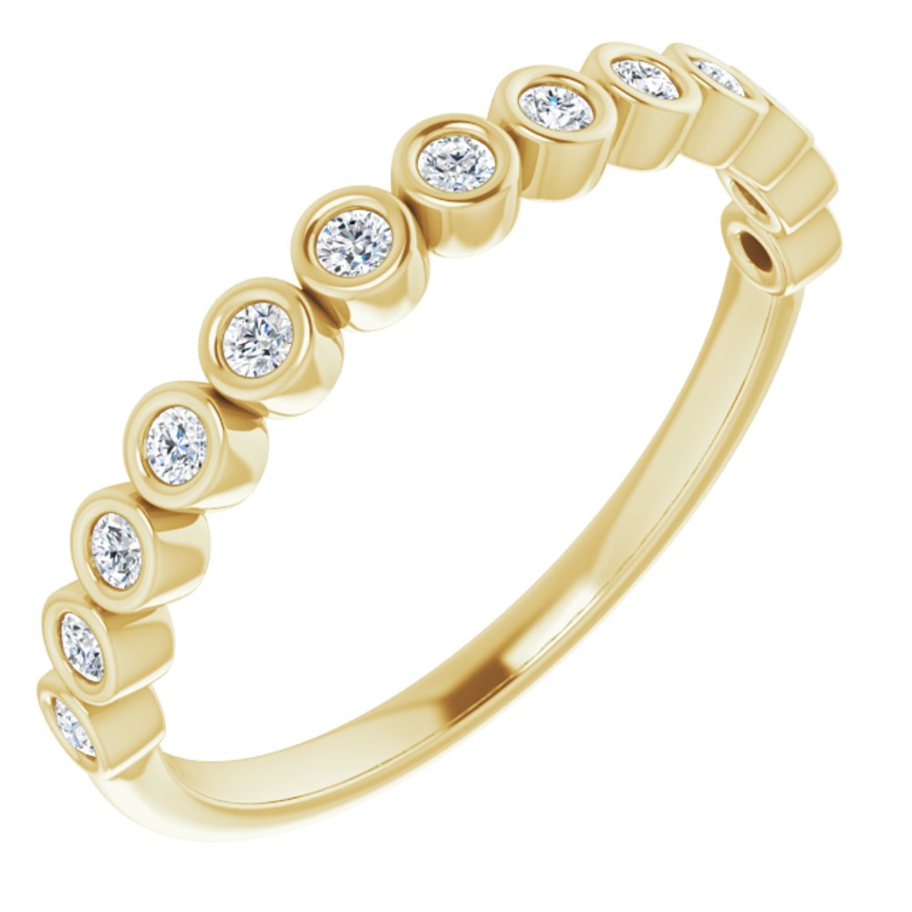 14K Yellow Gold 1/6 CTW Natural Diamond Anniversary Band