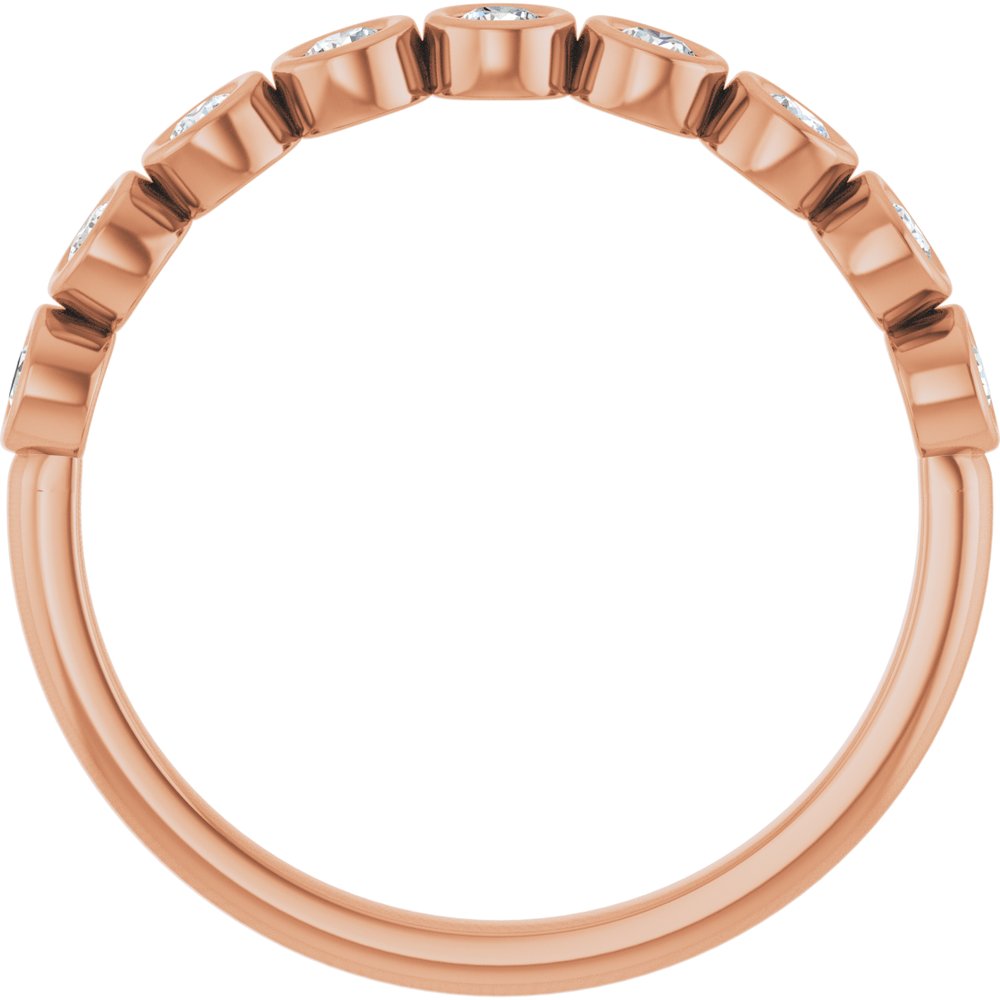 14K Rose Gold 1/4 CTW Natural Diamond Anniversary Band