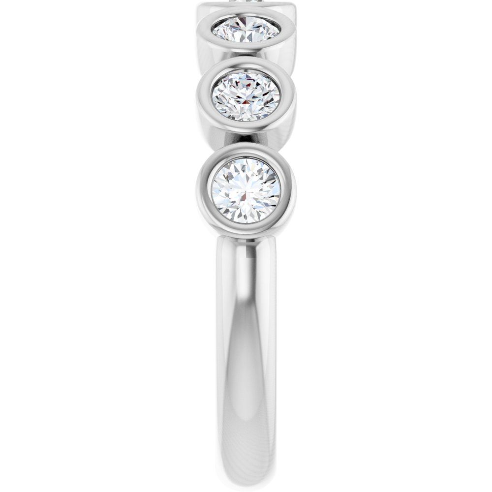 14K White Gold 5/8 CTW Natural Diamond Anniversary Band