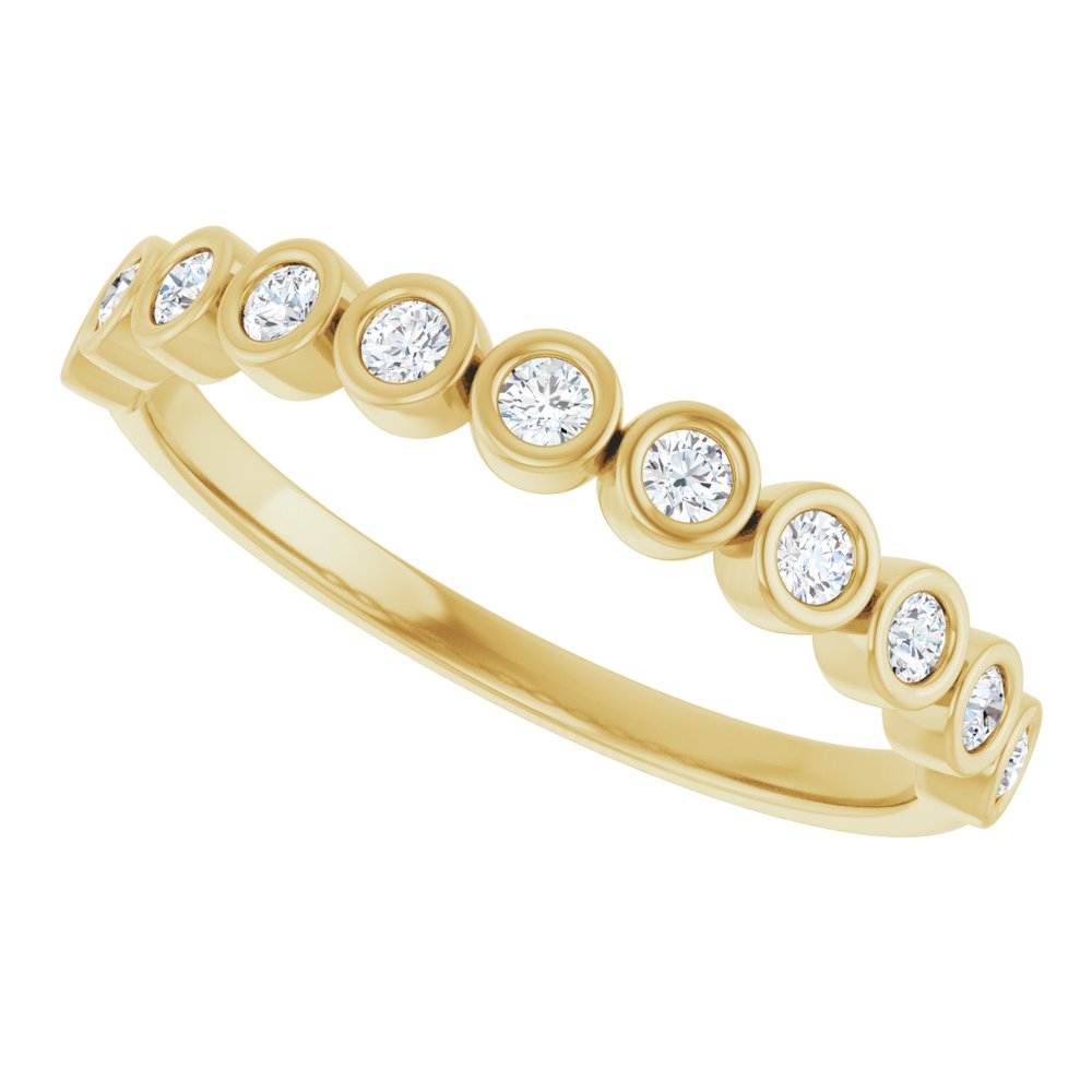 14K Yellow Gold 1/5 CTW Lab-Grown Diamond Anniversary Band