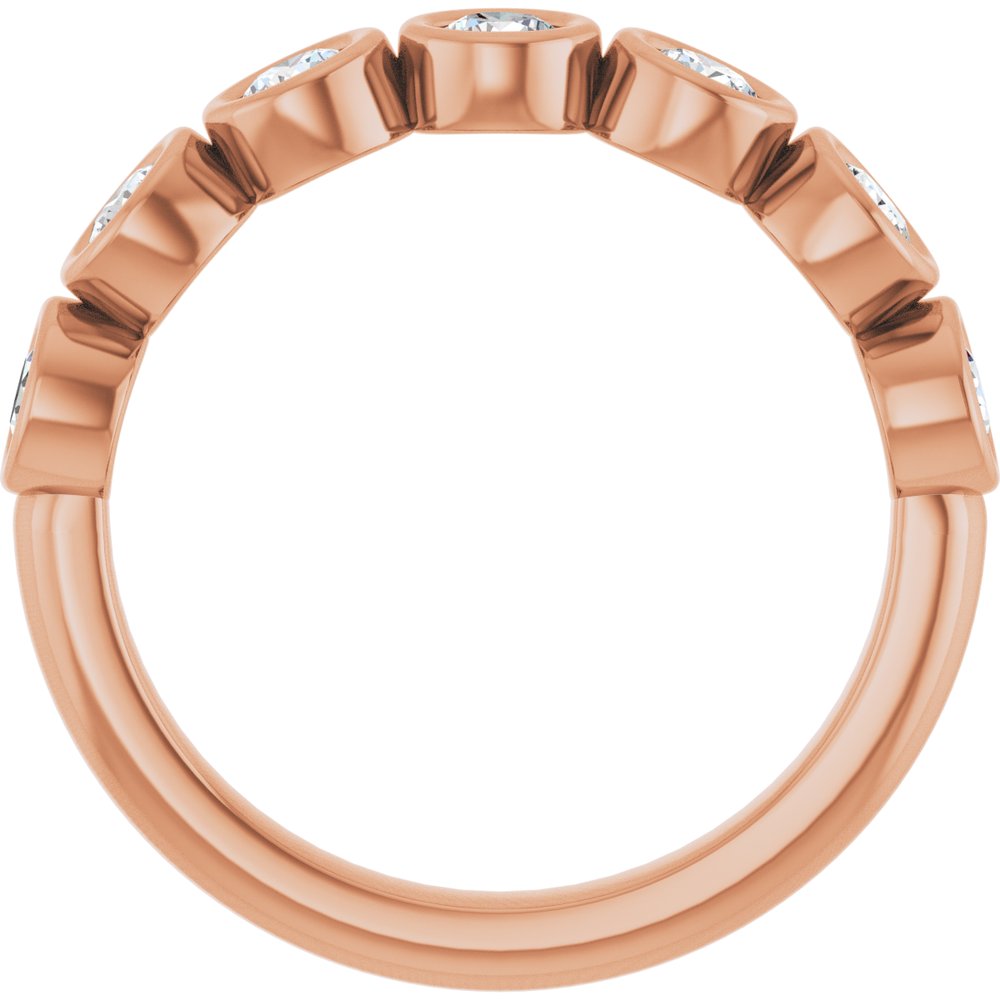 14K Rose Gold 5/8 CTW Natural Diamond Anniversary Band