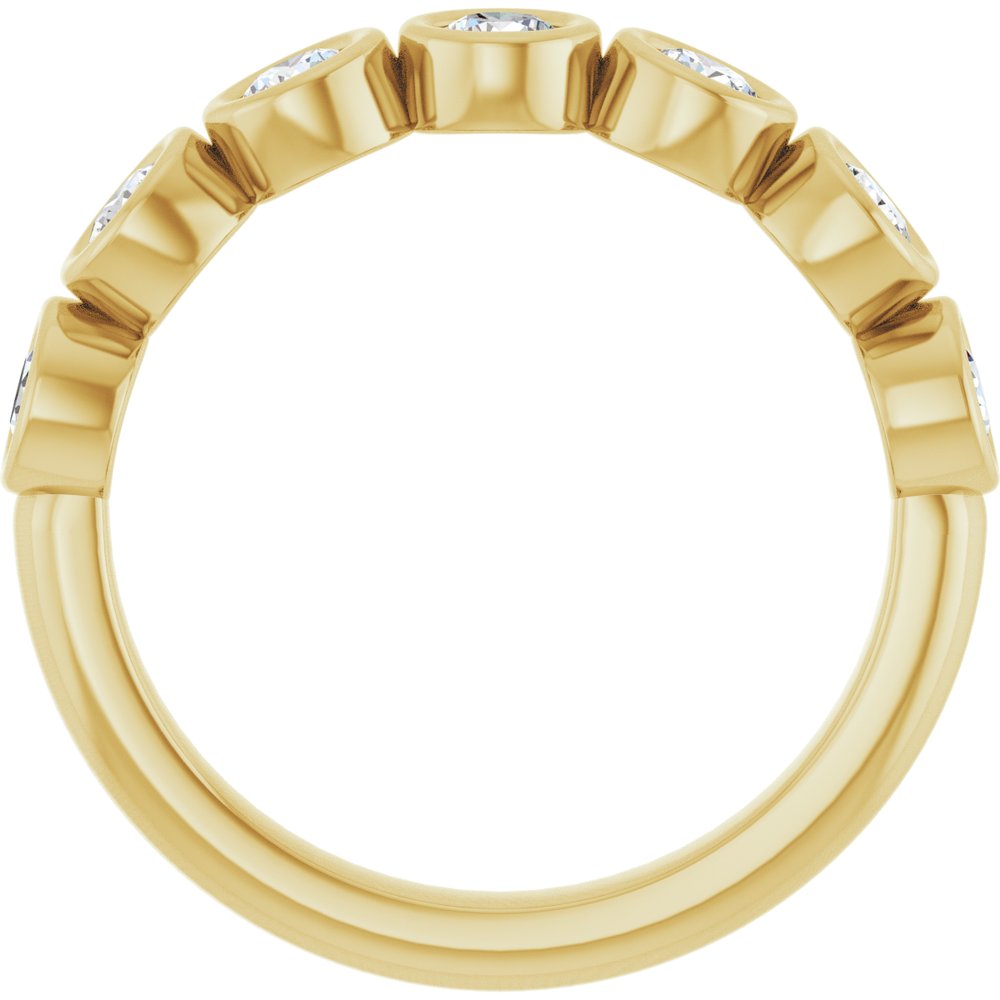 14K Yellow Gold 5/8 CTW Lab-Grown Diamond Anniversary Band