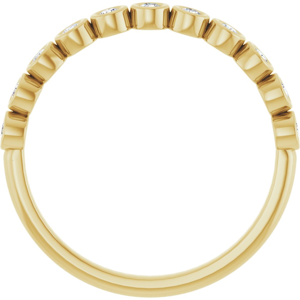 14K Yellow Gold 1/5 CTW Lab-Grown Diamond Anniversary Band