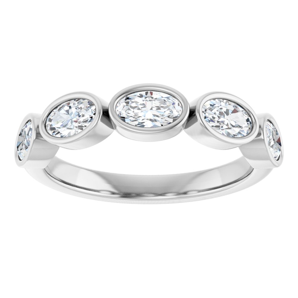14K White Gold 1 1/4 CTW Natural Diamond Anniversary Band