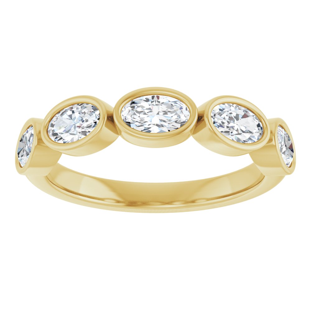 14K Yellow Gold 9/10 CTW Lab-Grown Diamond Anniversary Band