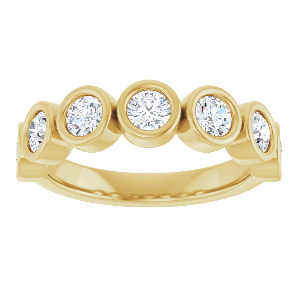 14K Yellow Gold 1 CTW Lab-Grown Diamond Anniversary Band