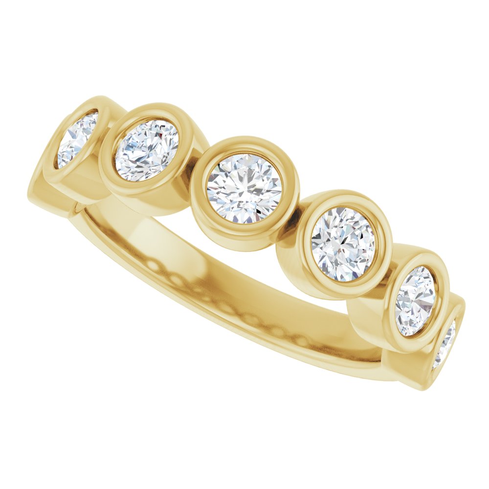 14K Yellow Gold 1 CTW Lab-Grown Diamond Anniversary Band