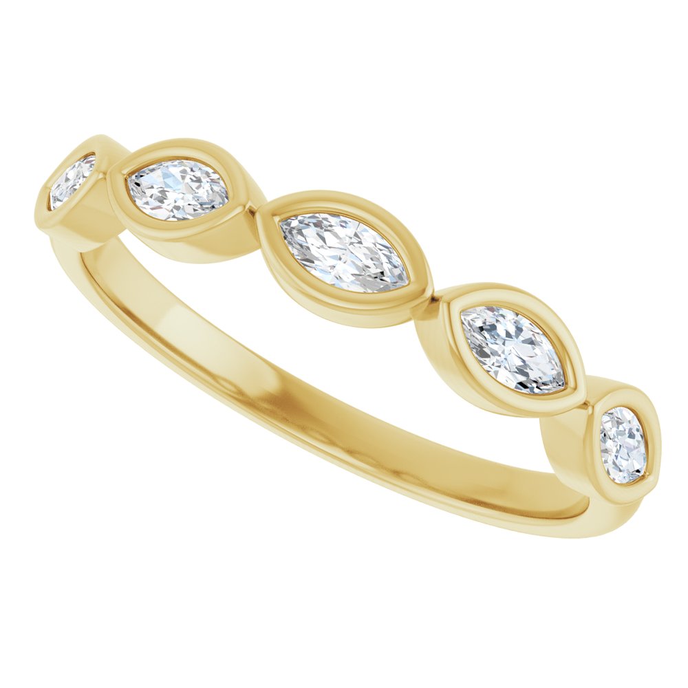 14K Yellow Gold 1/3 CTW Lab-Grown Diamond Anniversary Band