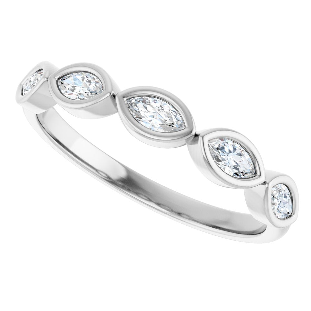 14K White Gold 1/3 CTW Lab-Grown Diamond Anniversary Band