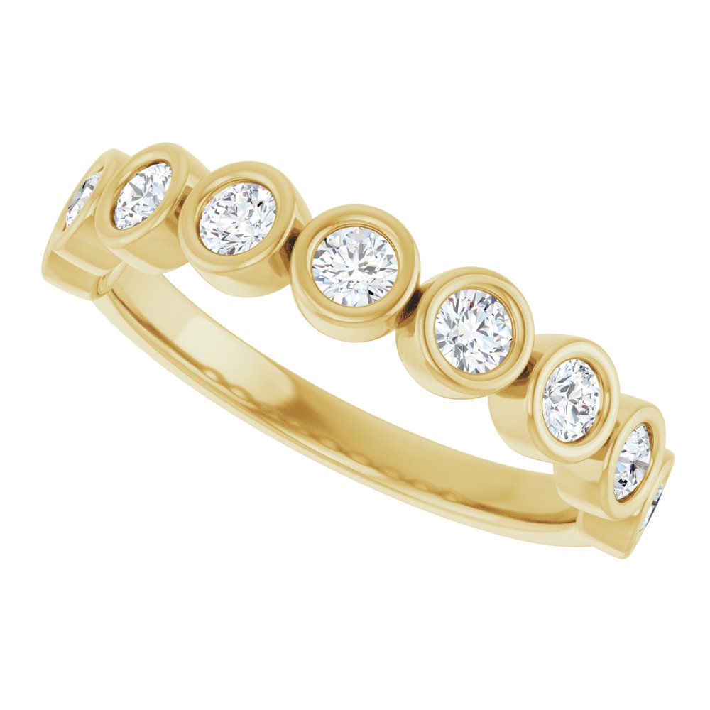 10K Yellow Gold 1/2 CTW Lab-Grown Diamond Anniversary Band