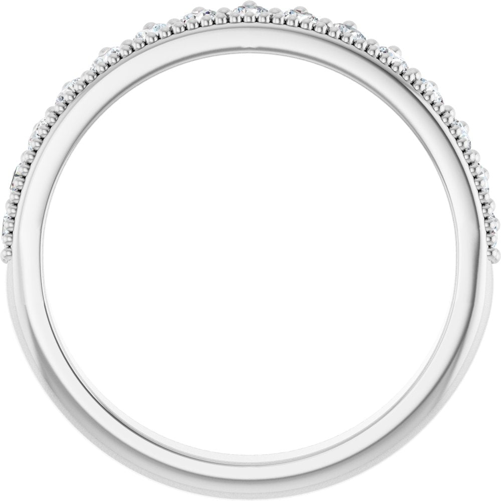 14K White 3/8 CTW Natural Diamond Anniversary Band