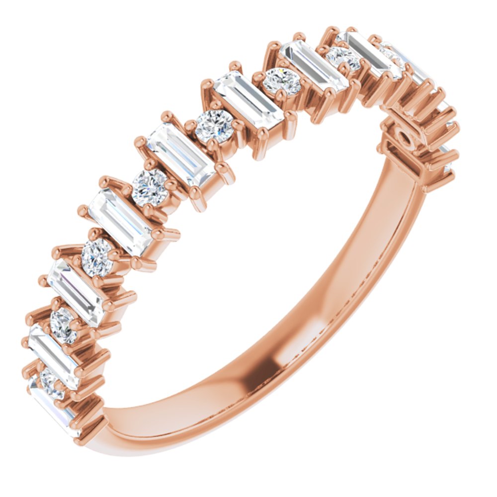 14K Rose Gold 1/2 CTW Natural Diamond Anniversary Band
