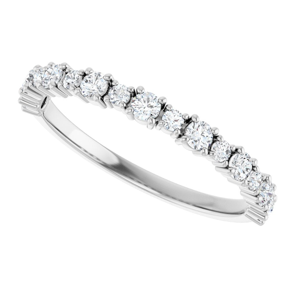 14K White Gold 3/8 CTW Lab-Grown Diamond Anniversary Band