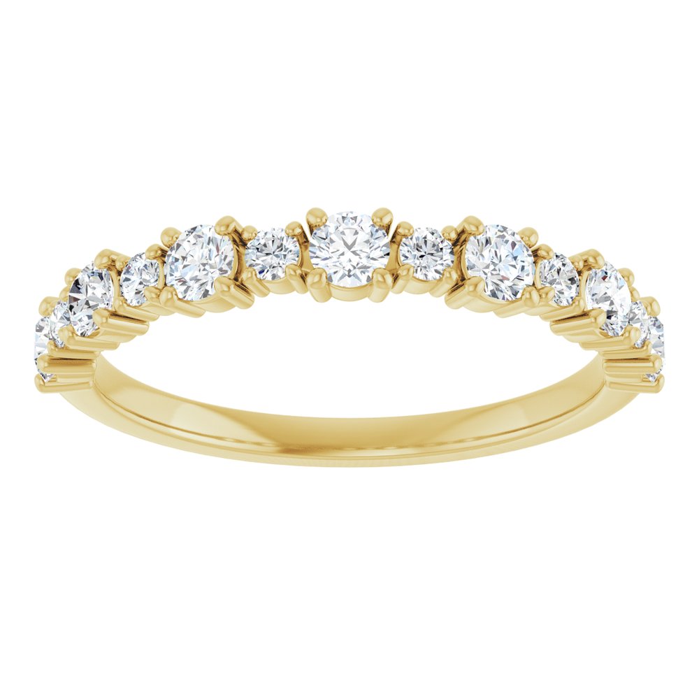 14K Yellow Gold 1/2 CTW Lab-Grown Diamond Anniversary Band