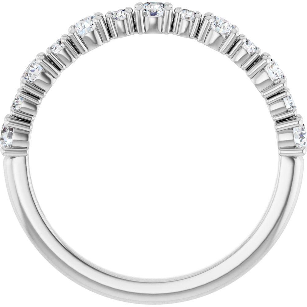 14K White Gold 1/2 CTW Natural Diamond Anniversary Band