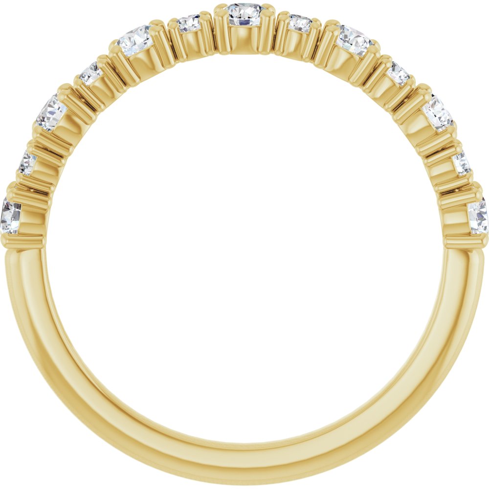 14K Yellow Gold 1/2 CTW Lab-Grown Diamond Anniversary Band