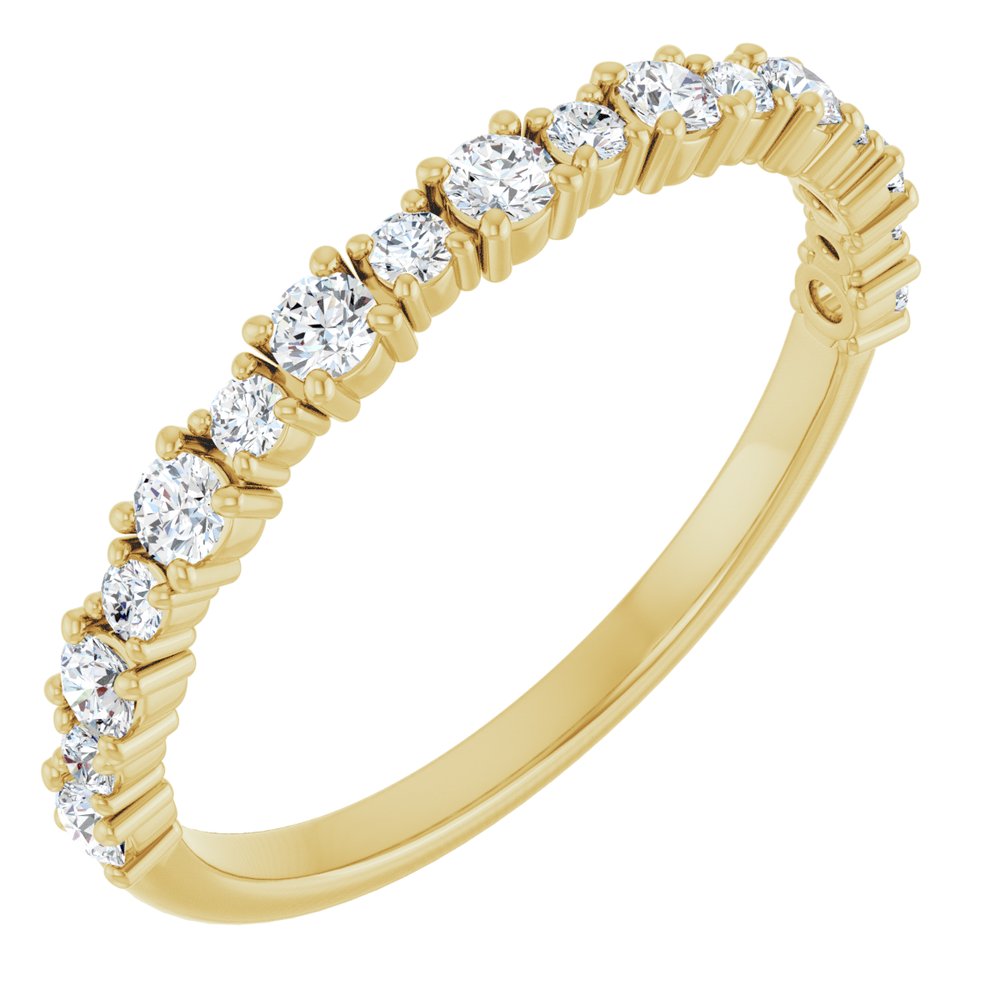 14K Yellow Gold 3/8 CTW Lab-Grown Diamond Anniversary Band