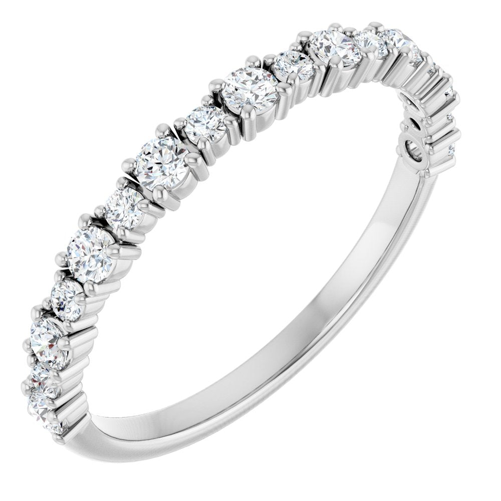 14K White Gold 3/8 CTW Lab-Grown Diamond Anniversary Band