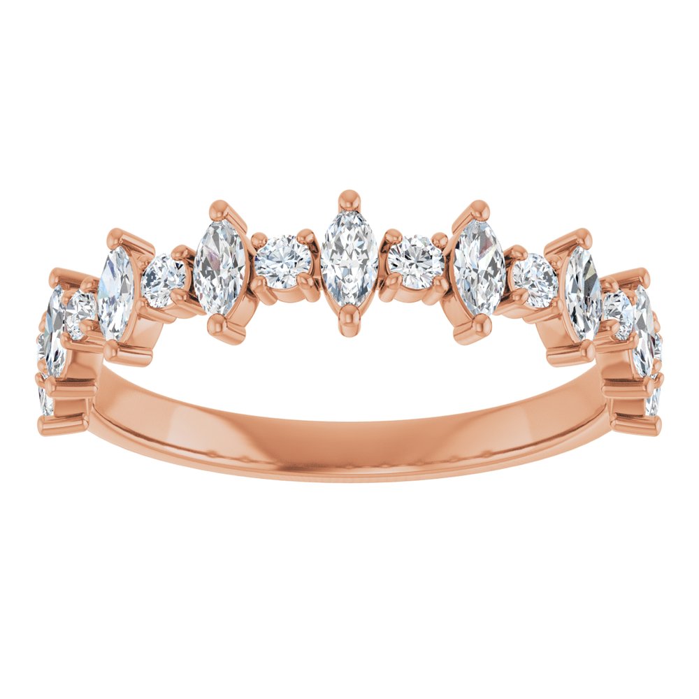 14K Rose Gold 1/2 CTW Natural Diamond Anniversary Band