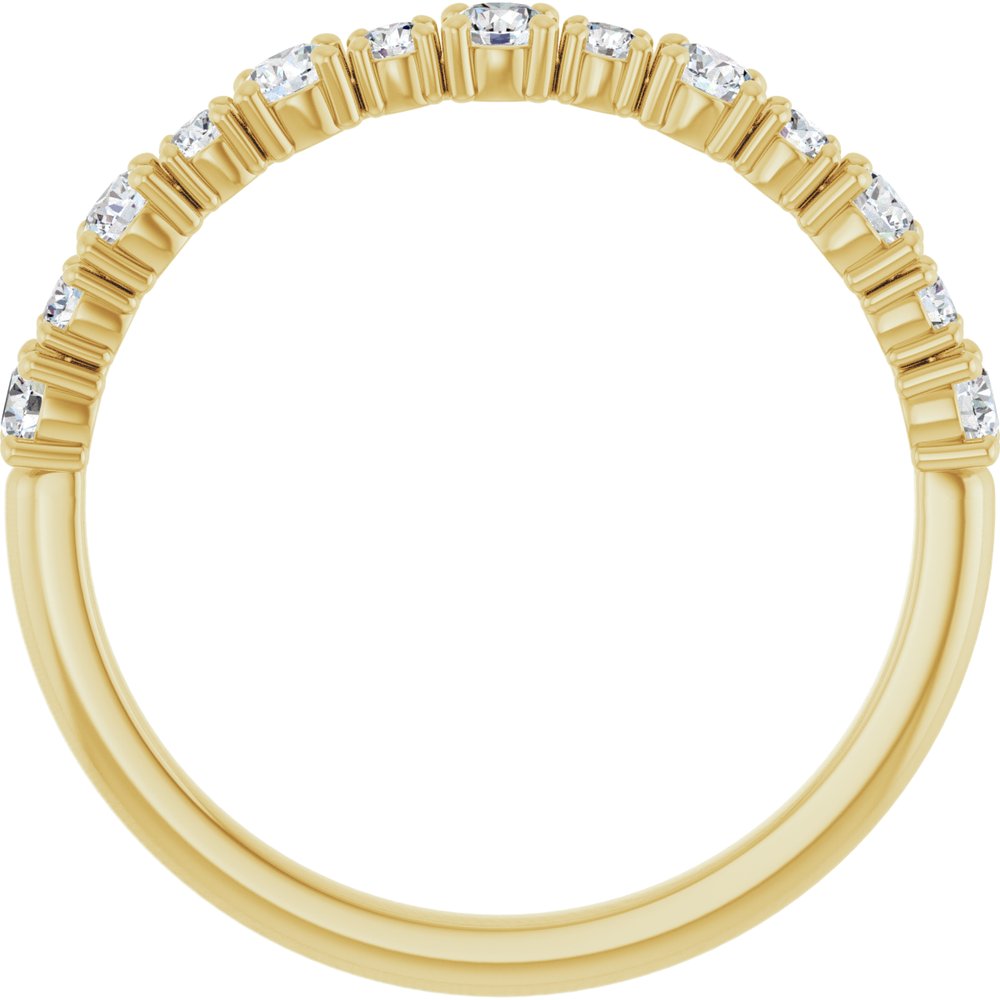 14K Yellow 3/8 CTW Natural Diamond Anniversary Band