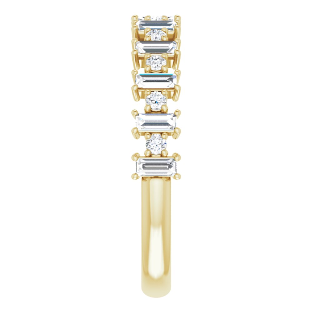 14K Yellow 1/2 CTW Natural Diamond Anniversary Band