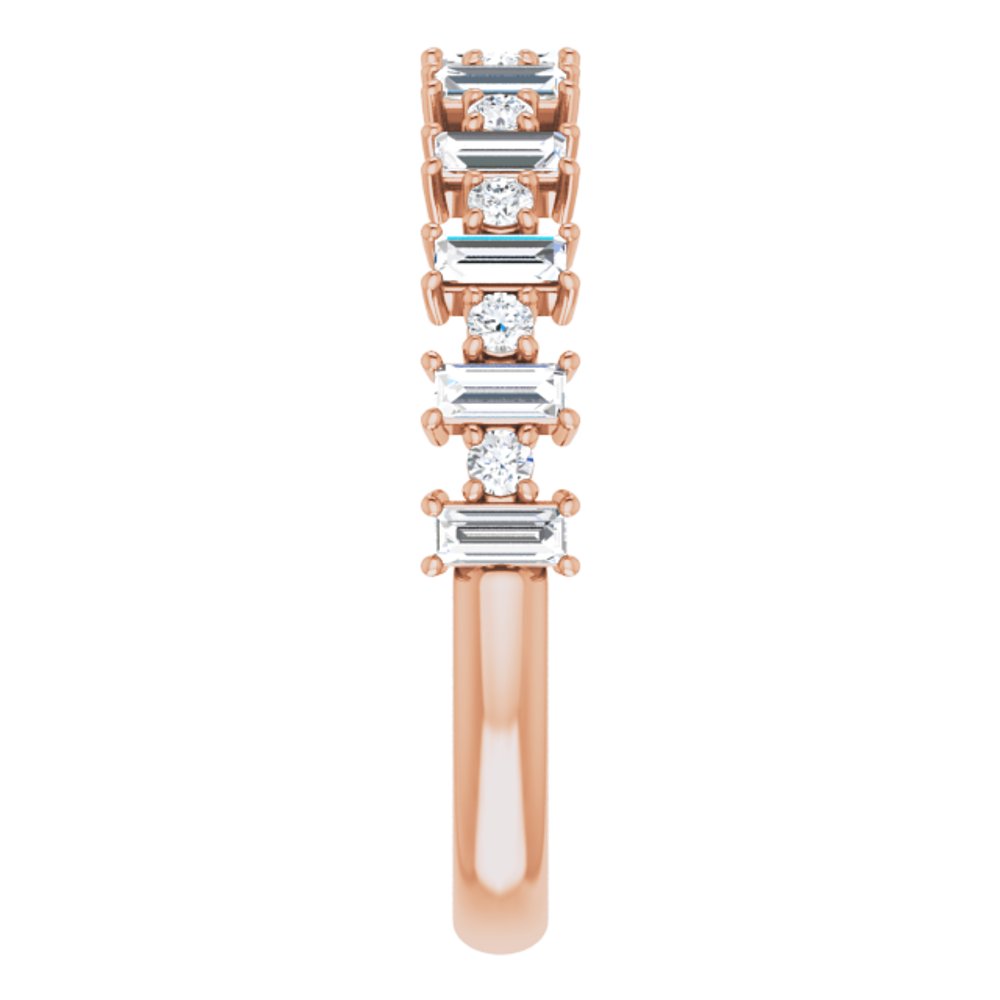14K Rose Gold 1/2 CTW Natural Diamond Anniversary Band