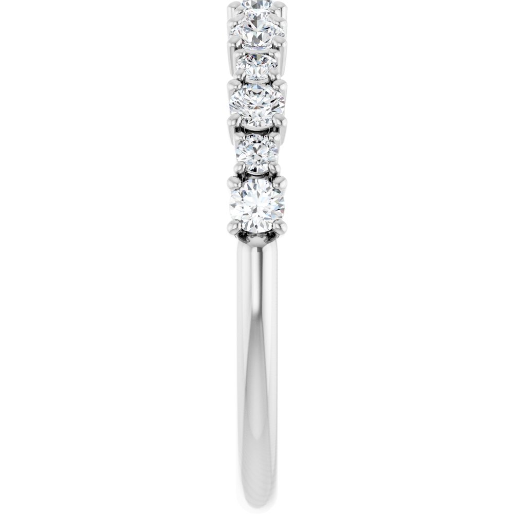 14K White Gold 3/8 CTW Natural Diamond Anniversary Band