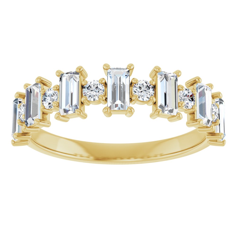 14K Yellow Gold 3/4 CTW Natural Diamond Anniversary Band