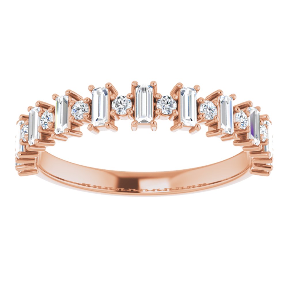14K Rose 1/2 CTW Natural Diamond Anniversary Band