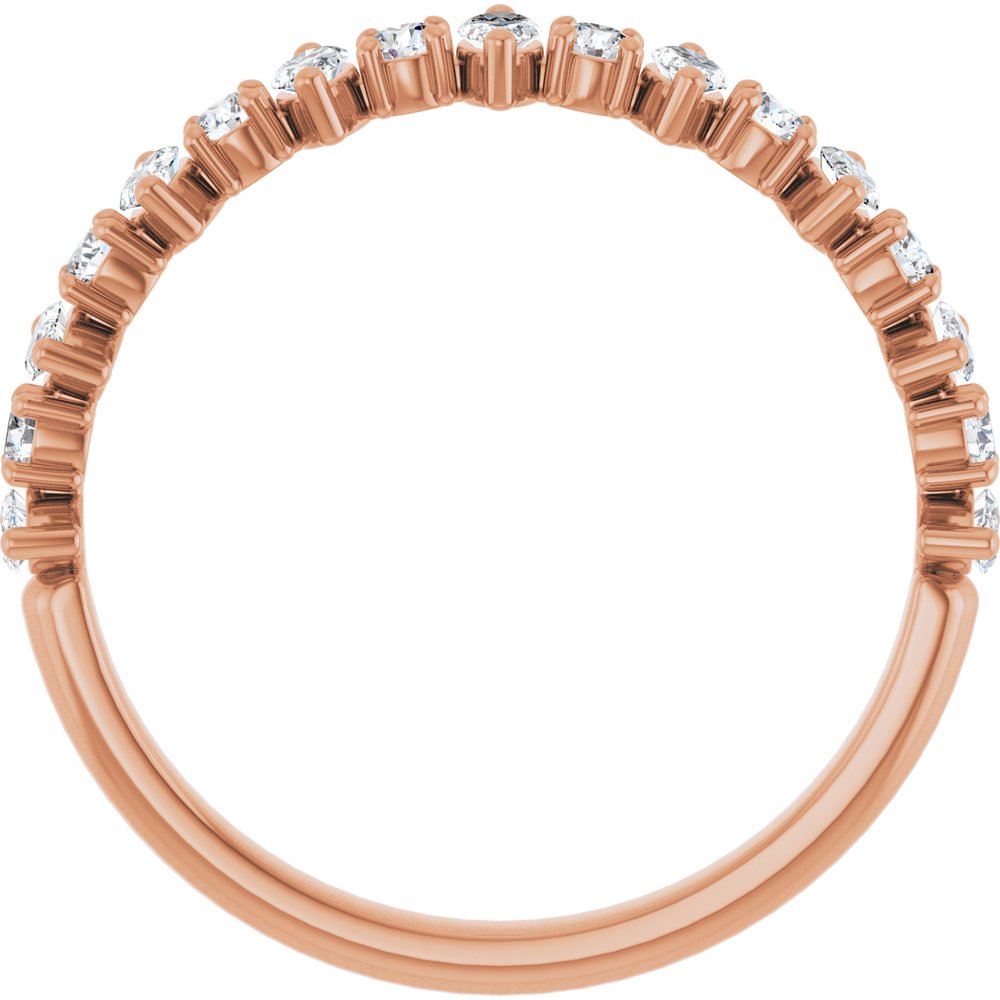 14K Rose Gold 1/2 CTW Natural Diamond Anniversary Band